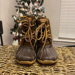 Tommy Hilfiger Kids Brown and Tan Boots